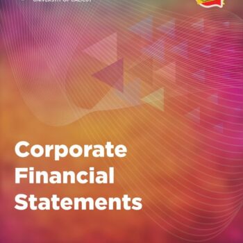 Corporate Financial Statements book cover showing charts, graphs, and financial documents related to business reporting and analysis.
