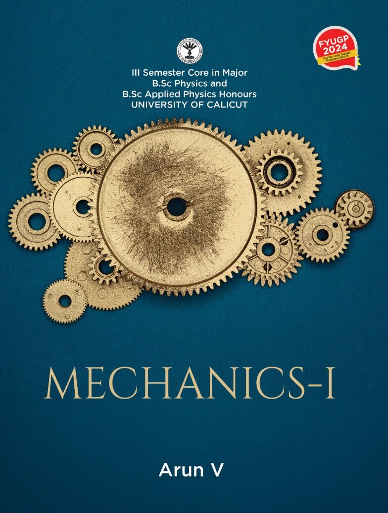 Mechanics - 1 book cover with diagrams of forces, motion, and vectors representing basic principles of mechanics.