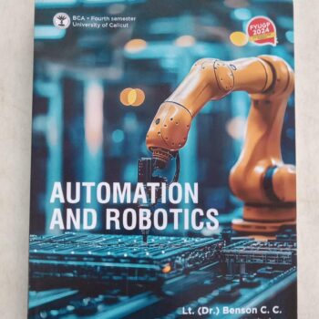 Cover of Automation and Robotics, an undergraduate textbook explaining industrial automation, robotics, control systems, and intelligent manufacturing technologies.