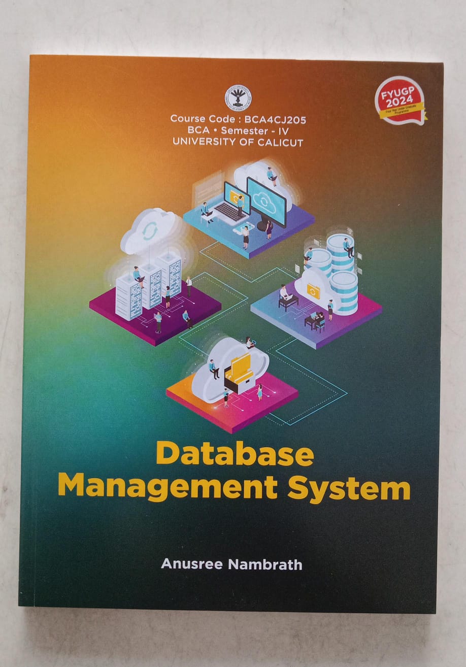 Cover of Database Management System, an academic textbook explaining database concepts, data storage, retrieval, design, and management for modern applications.